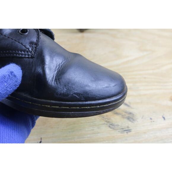 Dr Doc Martens Boots Mens 11 Black Leather Tobas Combat Shoes - Picture 10 of 14